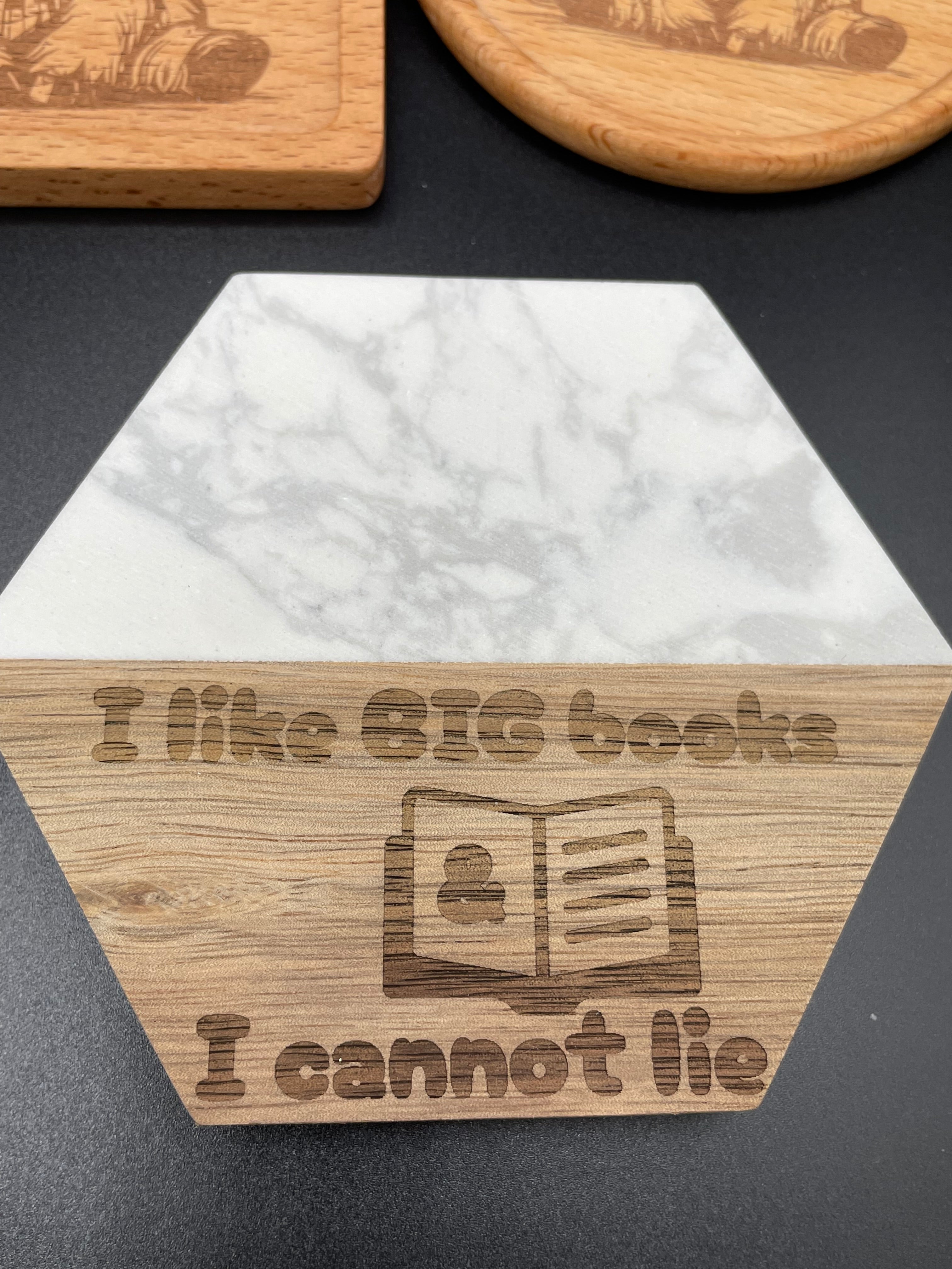 Custom Marble Hexagon Coaster (Set of 4)