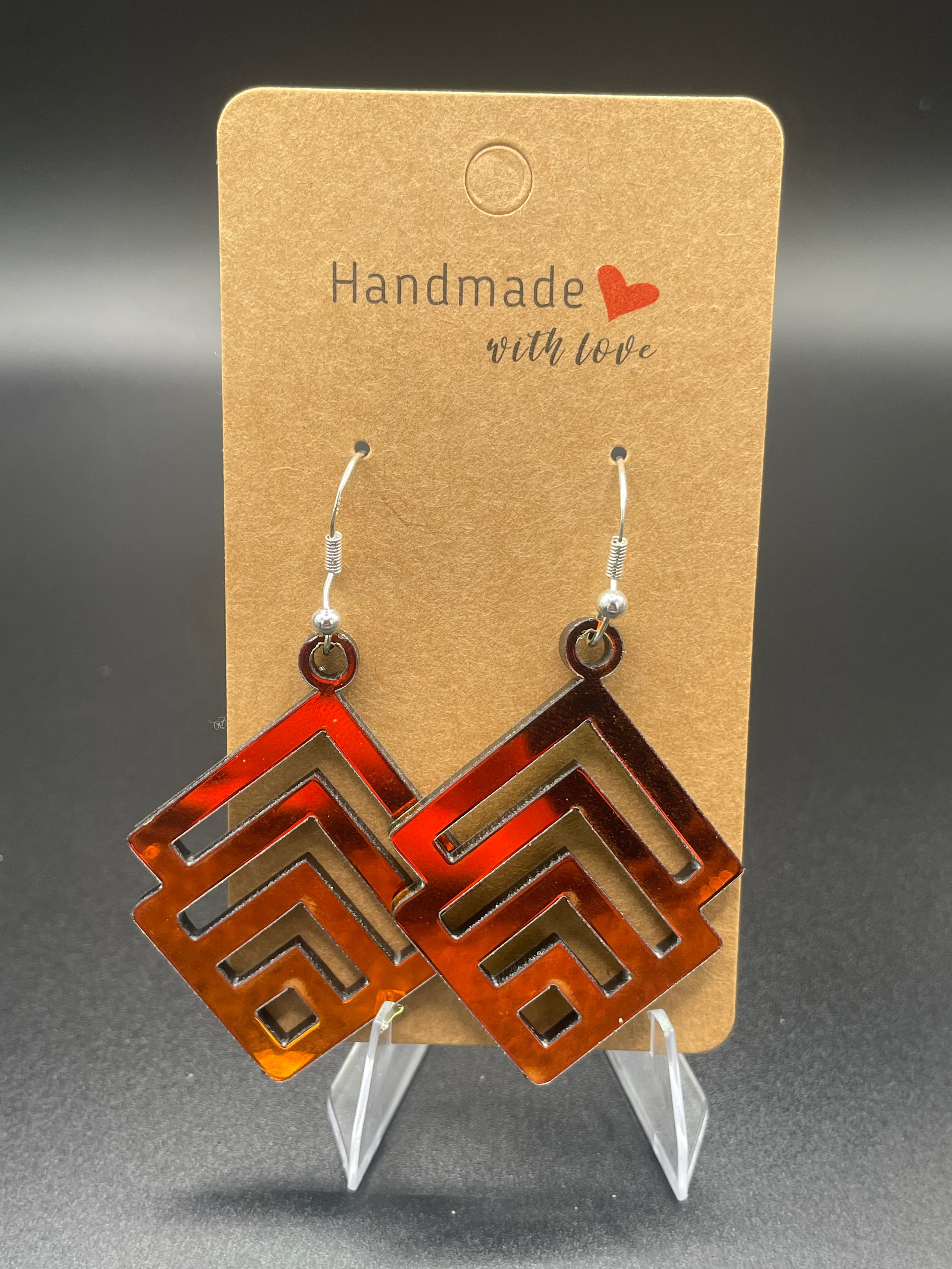 Handmade Acrylic Earrings – Laser Cut