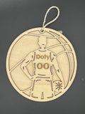 Custom Engraved Wooden Ornament – Personalized Sports