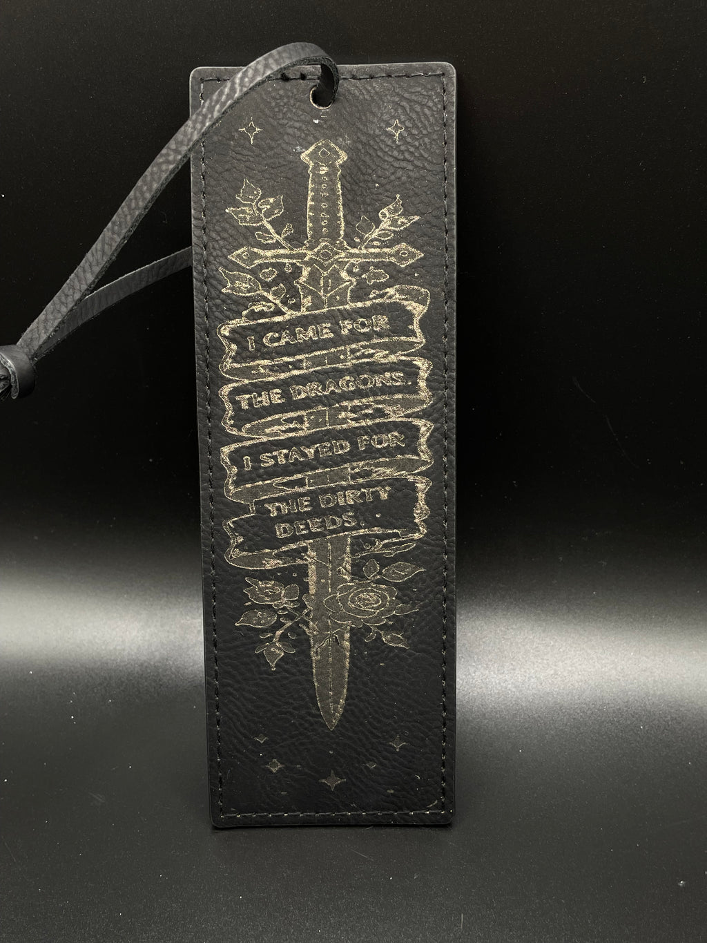 2 Custom Engraved Leather Bookmarks
