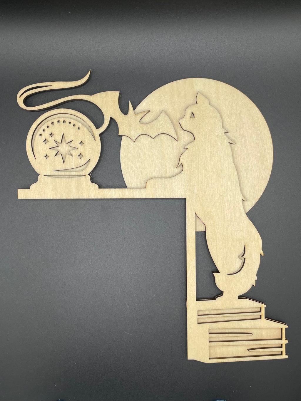 Witchy Cat Corner Shelf Decor