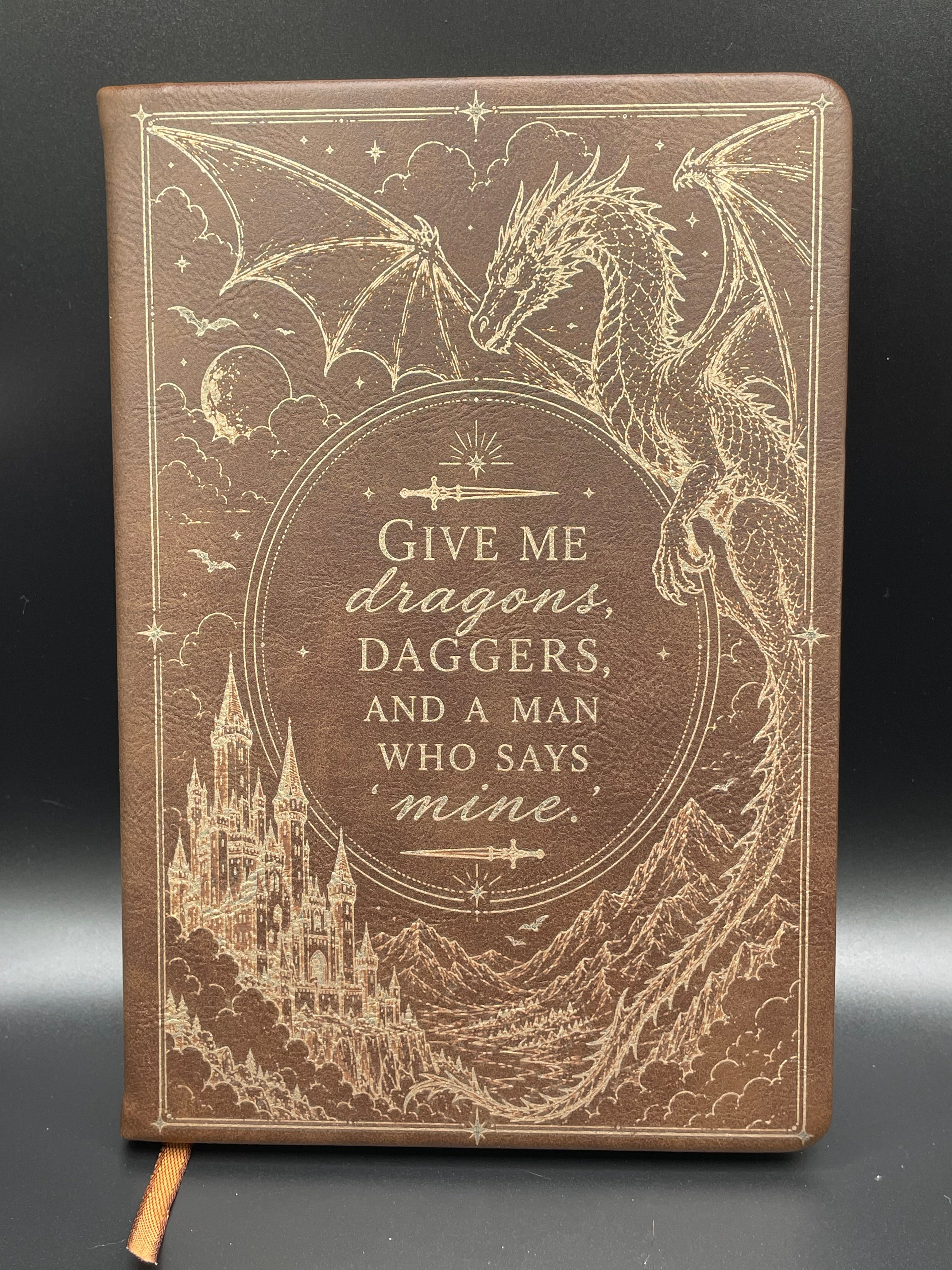 Fourth Wing Inspired Engraved Leather Journal
