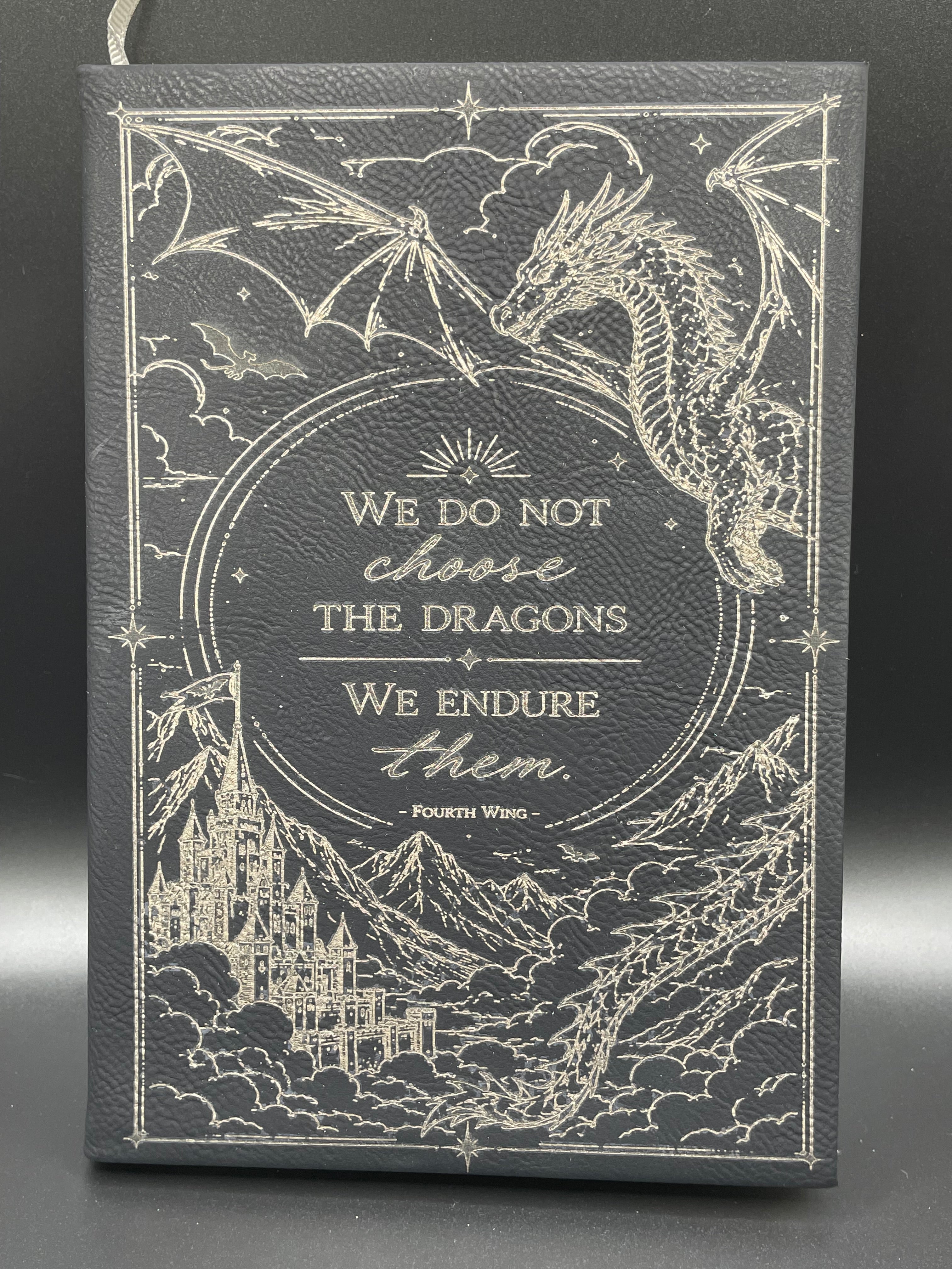 Fourth Wing Inspired Engraved Leather Journal